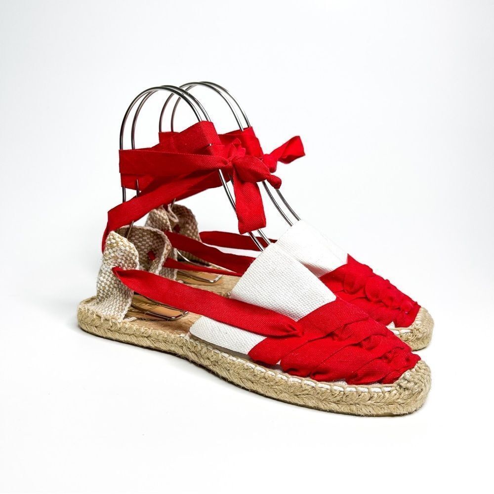🍋 Hand Made • NEW Women’s Catalan Espadrilles Dali Special Intense Red Sz 39EU